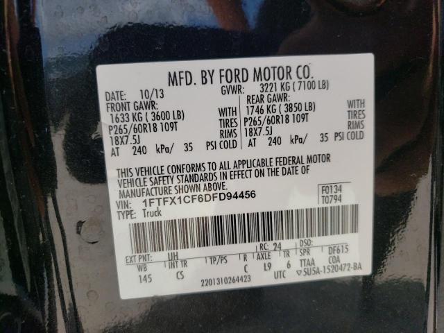 Photo 10 from auction – 2013 FORD F150 SUPER with VIN 1FTFX1CF6DFD94456