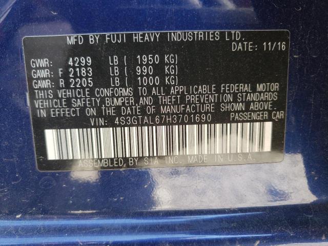 Photo 10 from auction – 2017 SUBARU IMPREZA SP with VIN 4S3GTAL67H3701690
