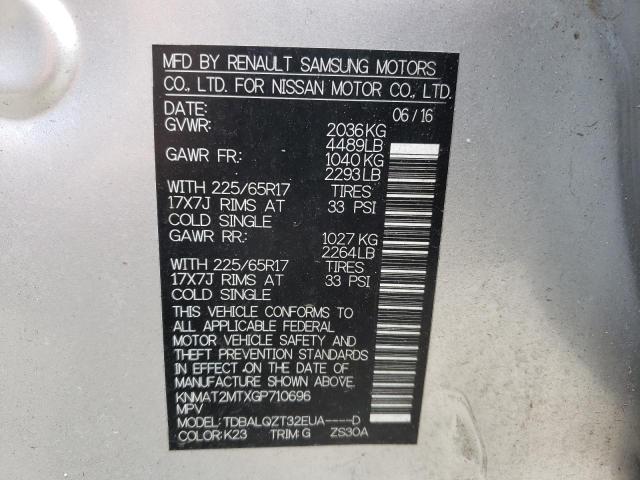 Photo 10 from auction – 2016 NISSAN ROGUE S with VIN KNMAT2MTXGP710696