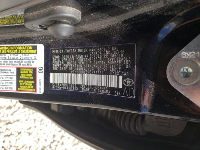 Photo 10 from auction – 2017 TOYOTA COROLLA L with VIN 2T1BURHE2HC786581