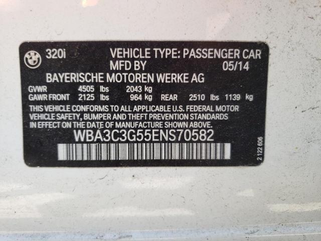 Photo 10 from auction – 2014 BMW 320 I XDRI with VIN WBA3C3G55ENS70582
