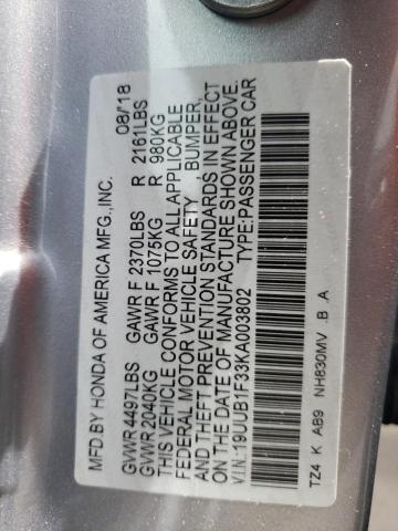 Photo 10 from auction – 2019 ACURA TLX with VIN 19UUB1F33KA003802