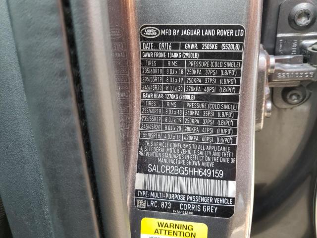 Photo 10 from auction – 2017 LAND ROVER DISCOVERY with VIN SALCR2BG5HH649159
