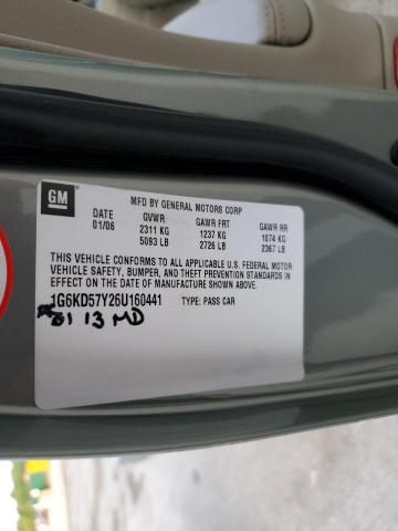Photo 10 from auction – 2006 CADILLAC DTS with VIN 1G6KD57Y26U160441