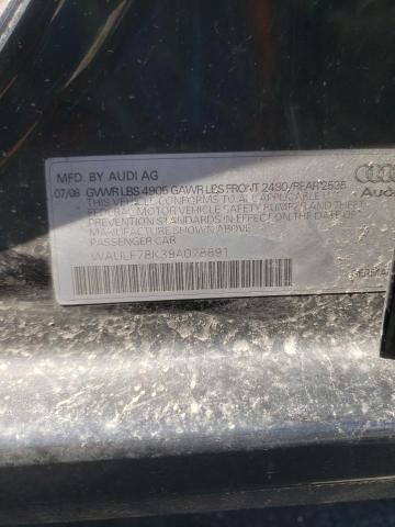 Photo 10 from auction – 2009 AUDI A4 2.0T QU with VIN WAULF78K39A078691