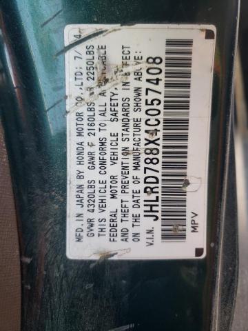 Photo 10 from auction – 2004 HONDA CR-V EX with VIN JHLRD788X4C057408