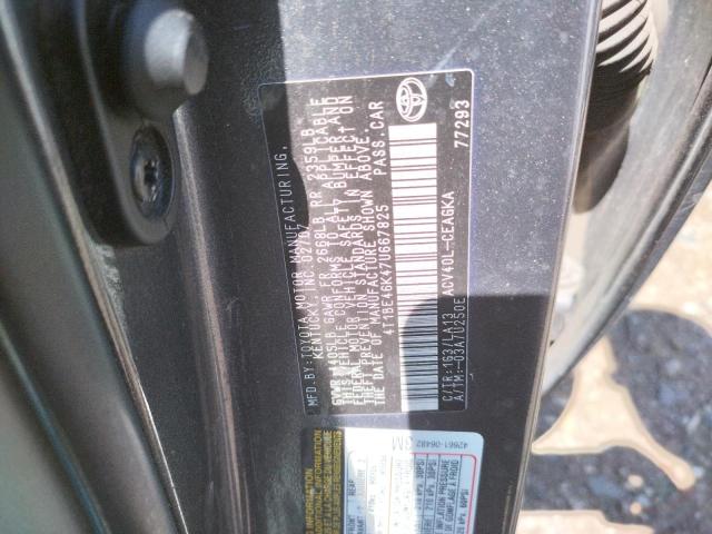 Photo 10 from auction – 2007 TOYOTA CAMRY CE with VIN 4T1BE46K47U667825