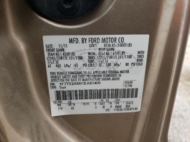 Photo 10 from auction – 2012 FORD F250 SUPER with VIN 1FT7X2A66CEA93400