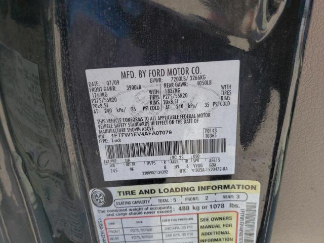 Photo 10 from auction – 2010 FORD F150 SUPER with VIN 1FTFW1EV4AFA07079