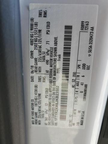 Photo 10 from auction – 2018 FORD TRANSIT T- with VIN 1FTYR2XM8JKB23502