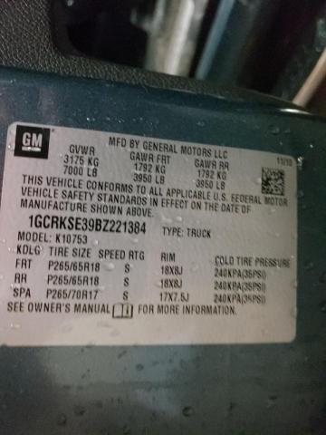 Photo 10 from auction – 2011 CHEVROLET SILVERADO with VIN 1GCRKSE39BZ221384