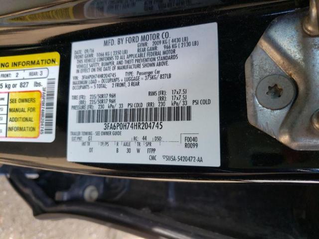 Photo 10 from auction – 2017 FORD FUSION SE with VIN 3FA6P0H74HR204745