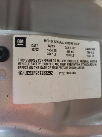Photo 10 from auction – 2003 CHEVROLET CAVALIER with VIN 1G1JC52F937233292