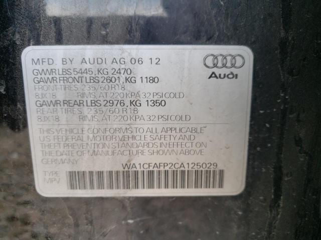 Photo 10 from auction – 2012 AUDI Q5 PREMIUM with VIN WA1CFAFP2CA125029
