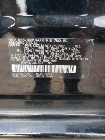 Photo 10 from auction – 2010 TOYOTA RAV4 with VIN 2T3BF4DV1AW072679