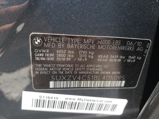 Photo 10 from auction – 2011 BMW X5 XDRIVE3 with VIN 5UXZV4C51BL405095