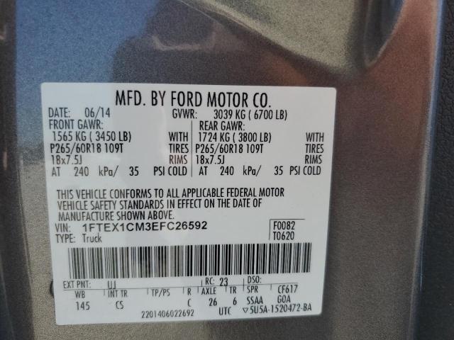 Photo 10 from auction – 2014 FORD F150 SUPER with VIN 1FTEX1CM3EFC26592