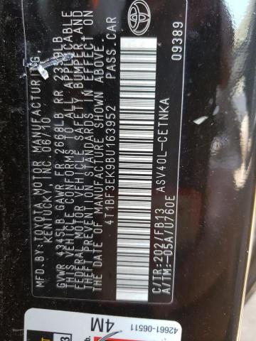 Photo 10 from auction – 2011 TOYOTA CAMRY BASE with VIN 4T1BF3EK9BU163952