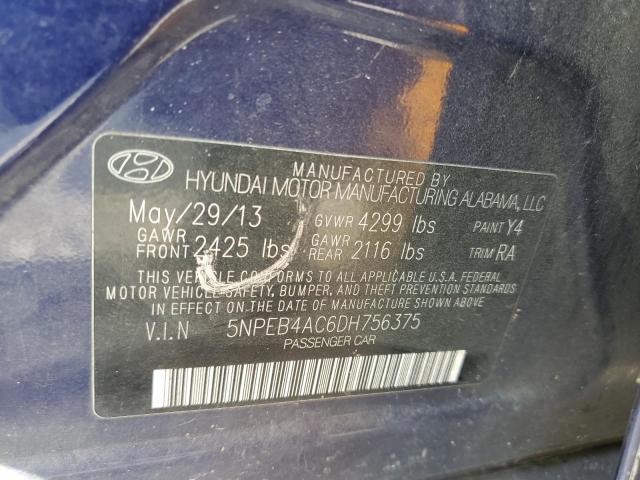Photo 10 from auction – 2013 HYUNDAI SONATA GLS with VIN 5NPEB4AC6DH756375