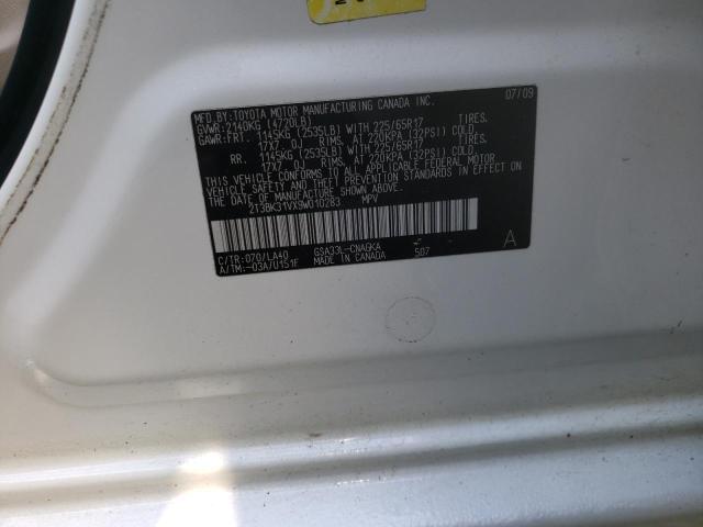Photo 10 from auction – 2009 TOYOTA RAV4 LIMIT with VIN 2T3BK31VX9W010283