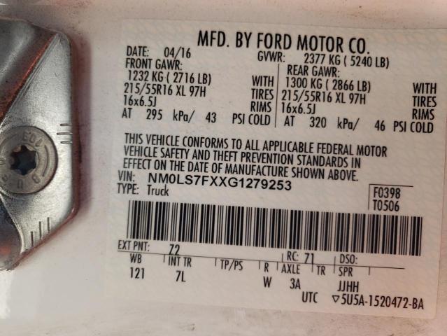 Photo 10 from auction – 2016 FORD TRANSIT CO with VIN NM0LS7FXXG1279253