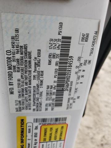 Photo 10 from auction – 2014 FORD FUSION SE with VIN 3FA6P0HD2ER184559