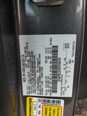 Photo 10 from auction – 2013 FORD FUSION SE with VIN 3FA6P0LU3DR248243