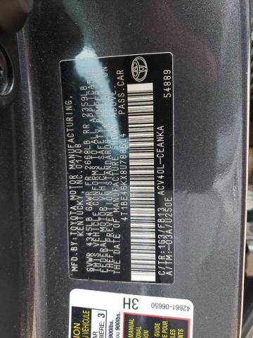 Photo 10 from auction – 2008 TOYOTA CAMRY CE with VIN 4T1BE46KX8U788604