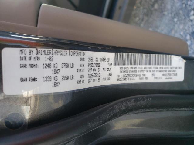 Photo 10 from auction – 2002 JEEP GRAND CHER with VIN 1J4GW38SX2C219449