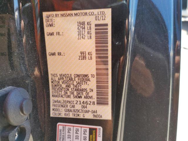 Photo 10 from auction – 2012 NISSAN ALTIMA S with VIN 1N4AL2EPXCC214628