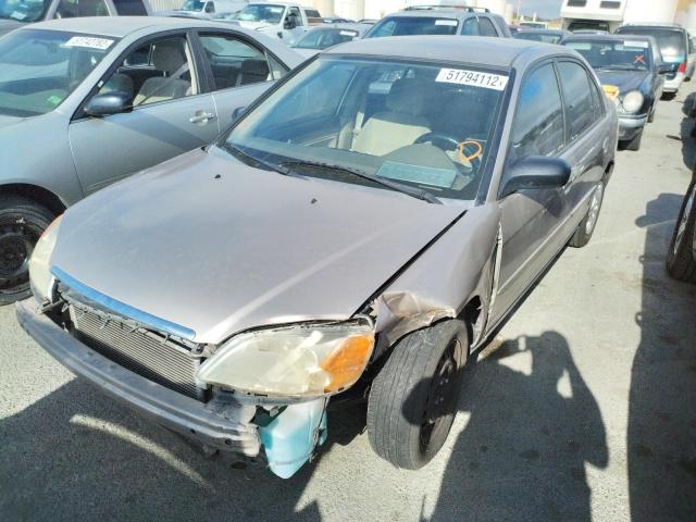 Photo 2 from auction – 2002 HONDA CIVIC LX with VIN 2HGES16562H597809