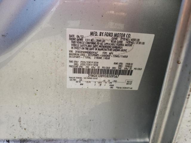 Photo 10 from auction – 2013 FORD FLEX LIMIT with VIN 2FMGK5D89DBD09567