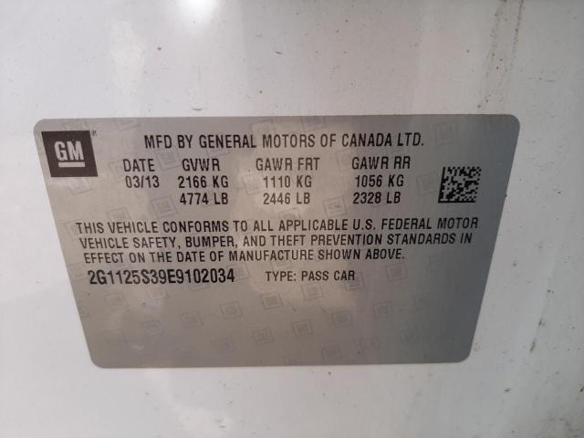 Photo 10 from auction – 2014 CHEVROLET IMPALA LT with VIN 2G1125S39E9102034