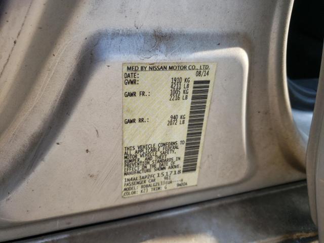 Photo 10 from auction – 2015 NISSAN ALTIMA 2.5 with VIN 1N4AL3AP2FC151718