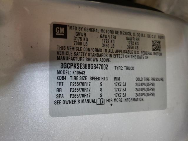 Photo 10 from auction – 2011 CHEVROLET SILVERADO with VIN 3GCPKSE38BG347002