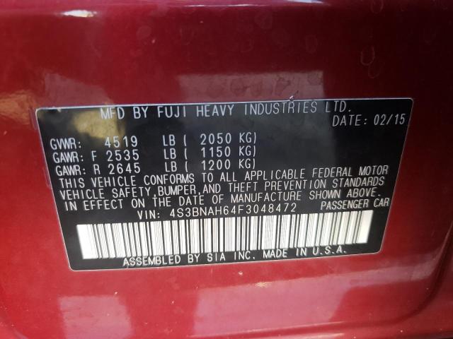 Photo 10 from auction – 2015 SUBARU LEGACY 2.5 with VIN 4S3BNAH64F3048472