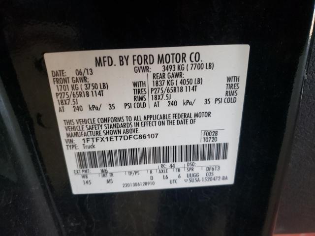 Photo 10 from auction – 2013 FORD F150 SUPER with VIN 1FTFX1ET7DFC86107