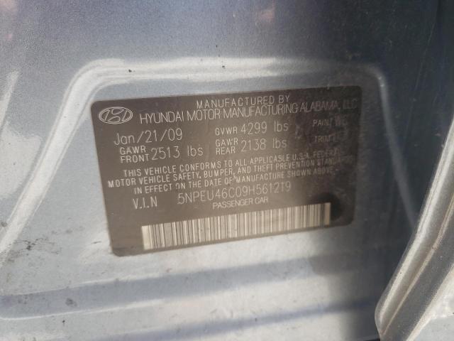 Photo 10 from auction – 2009 HYUNDAI SONATA with VIN 5NPEU46C09H561219