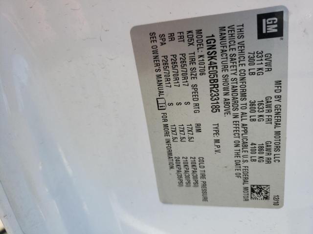 Photo 10 from auction – 2011 CHEVROLET TAHOE K150 with VIN 1GNSK4E05BR233185