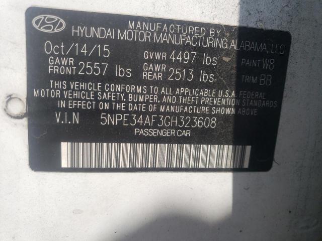 Photo 10 from auction – 2016 HYUNDAI SONATA SPO with VIN 5NPE34AF3GH323608