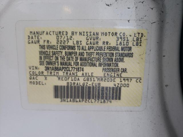 Photo 10 from auction – 2012 NISSAN SENTRA 2.0 with VIN 3N1AB6AP2CL771874