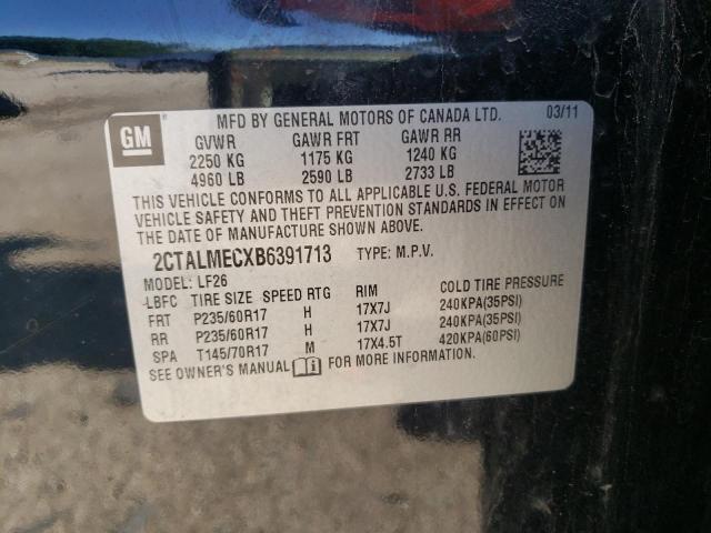 Photo 10 from auction – 2011 GMC TERRAIN SL with VIN 2CTALMECXB6391713