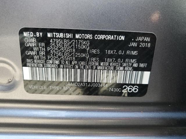 Photo 10 from auction – 2018 MITSUBISHI OUTLANDER with VIN JA4AD2A31JJ003444