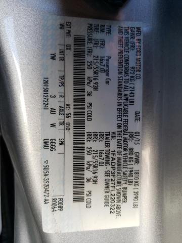 Photo 10 from auction – 2015 FORD FOCUS SE with VIN 1FADP3F27FL220322