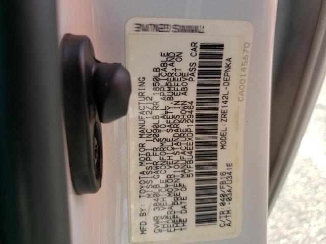 Фото 10 с аукциона – 2013 TOYOTA COROLLA BA с VIN 5YFBU4EEXDP129464