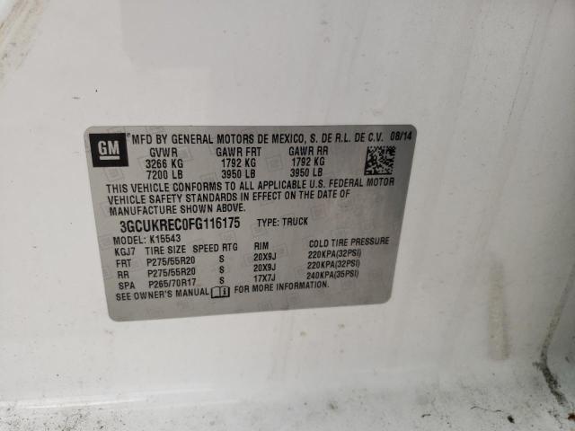 Photo 10 from auction – 2015 CHEVROLET SILVERADO with VIN 3GCUKREC0FG116175
