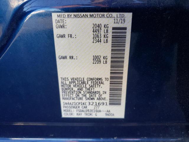 Photo 10 from auction – 2019 NISSAN LEAF S with VIN 1N4AZ1CP1KC321691