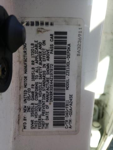 Photo 10 from auction – 2004 TOYOTA COROLLA CE with VIN 1NXBR32E44Z197872