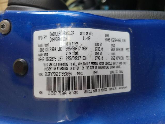 Photo 10 from auction – 2003 CHRYSLER PT CRUISER with VIN 3C8FY78G13T553064