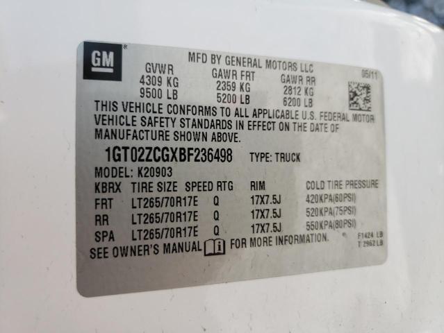 Photo 10 from auction – 2011 GMC SIERRA K25 with VIN 1GT02ZCGXBF236498